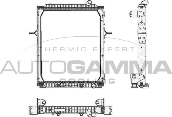 Autogamma 404846 - Радиатор, охлаждение двигателя autospares.lv