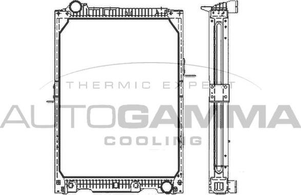 Autogamma 404366 - Радиатор, охлаждение двигателя autospares.lv