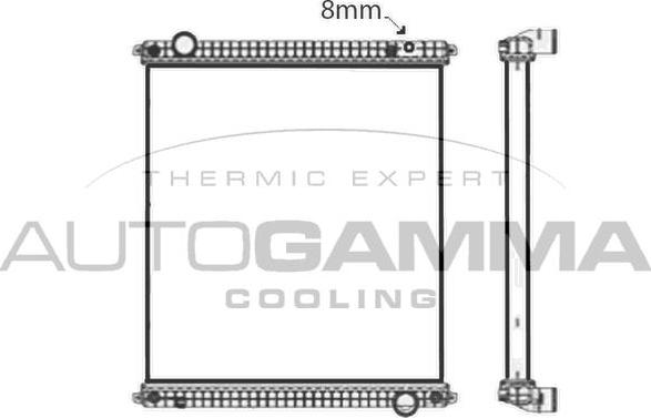 Autogamma 405552 - Радиатор, охлаждение двигателя autospares.lv