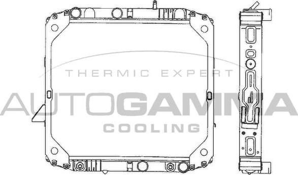 Autogamma 400496 - Радиатор, охлаждение двигателя autospares.lv