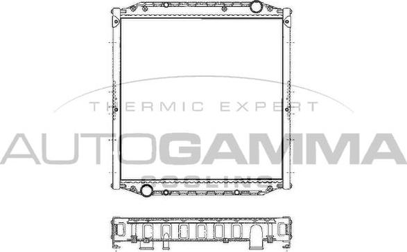 Autogamma 400654 - Радиатор, охлаждение двигателя autospares.lv