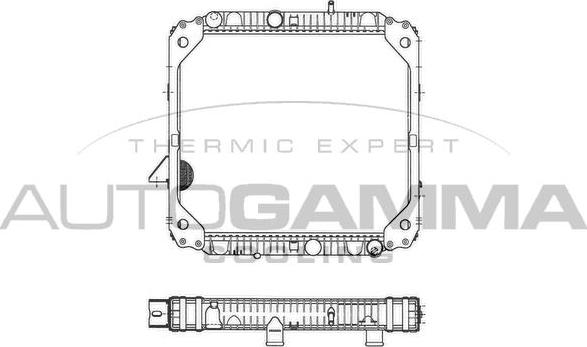 Autogamma 400626 - Радиатор, охлаждение двигателя autospares.lv