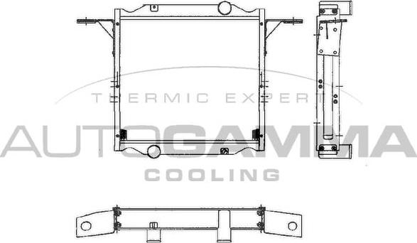 Autogamma 401048 - Радиатор, охлаждение двигателя autospares.lv