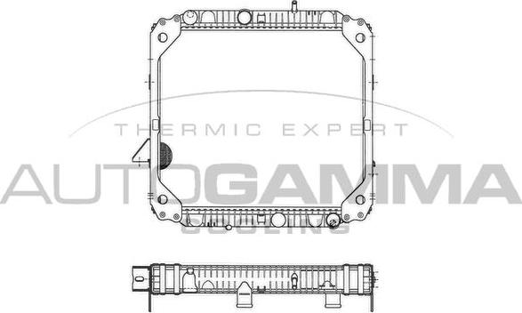 Autogamma 403488 - Радиатор, охлаждение двигателя autospares.lv