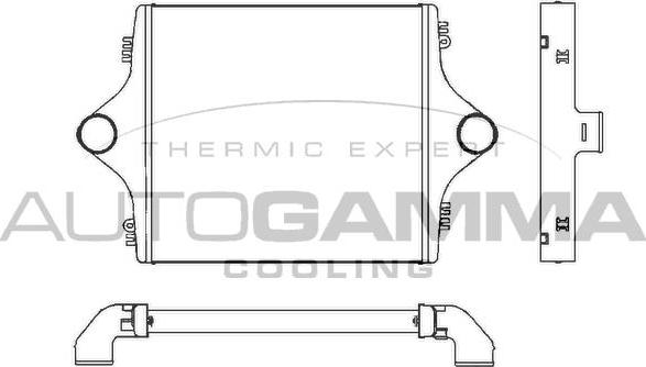 Autogamma 403690 - Интеркулер, теплообменник турбины autospares.lv