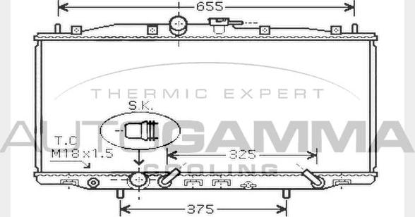 Autogamma 104517 - Радиатор, охлаждение двигателя autospares.lv