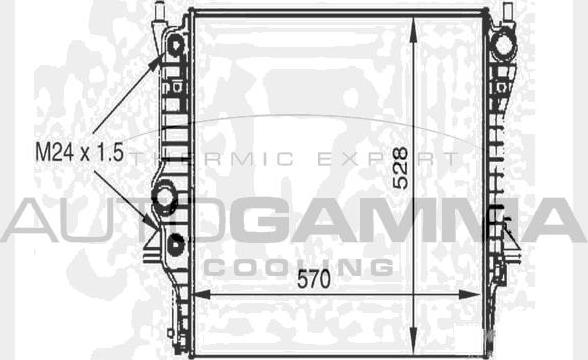 Autogamma 104648 - Радиатор, охлаждение двигателя autospares.lv
