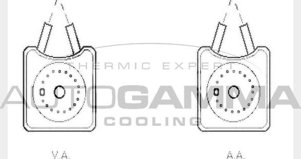 Autogamma 104613 - Масляный радиатор, двигательное масло autospares.lv