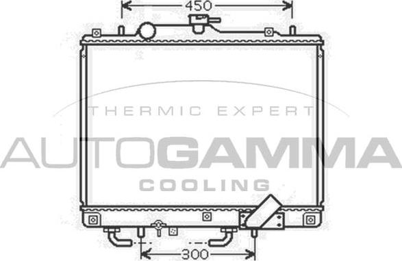 Autogamma 104688 - Радиатор, охлаждение двигателя autospares.lv