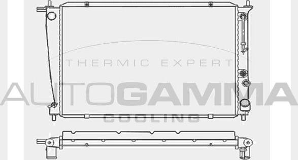 Autogamma 104047 - Радиатор, охлаждение двигателя autospares.lv