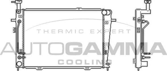 Autogamma 104009 - Радиатор, охлаждение двигателя autospares.lv