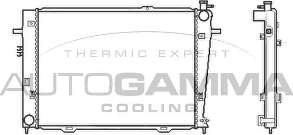 Autogamma 104010 - Радиатор, охлаждение двигателя autospares.lv