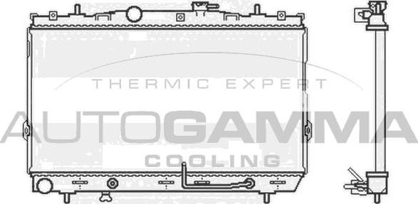 Autogamma 104084 - Радиатор, охлаждение двигателя autospares.lv