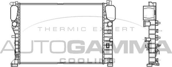 Autogamma 104801 - Радиатор, охлаждение двигателя autospares.lv