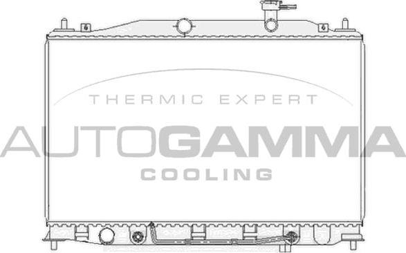 Autogamma 104827 - Радиатор, охлаждение двигателя autospares.lv