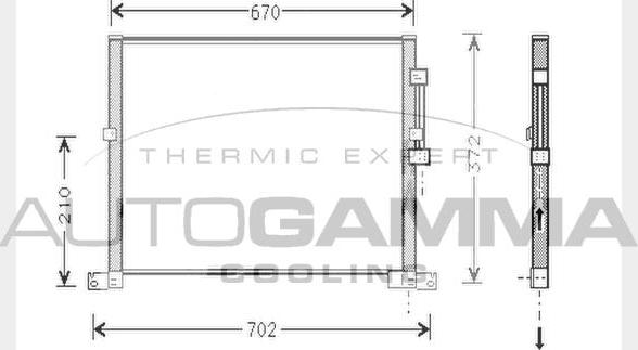 Autogamma 104301 - Конденсатор кондиционера autospares.lv