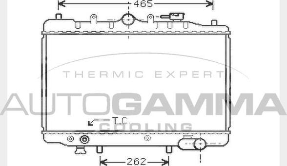 Autogamma 104320 - Радиатор, охлаждение двигателя autospares.lv