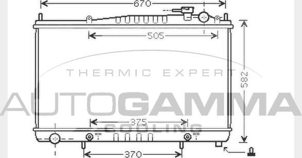 Autogamma 104298 - Радиатор, охлаждение двигателя autospares.lv