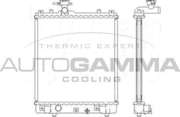 Autogamma 104710 - Радиатор, охлаждение двигателя autospares.lv