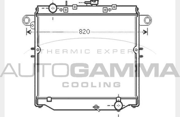 Autogamma 104738 - Радиатор, охлаждение двигателя autospares.lv