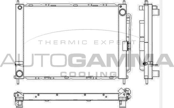 Autogamma 105902 - Радиатор, охлаждение двигателя autospares.lv