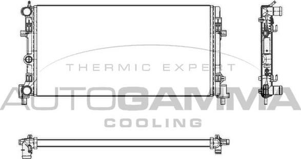 Autogamma 105400 - Радиатор, охлаждение двигателя autospares.lv