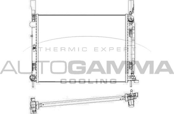 Autogamma 105672 - Радиатор, охлаждение двигателя autospares.lv