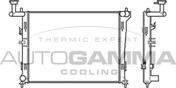 Autogamma 105047 - Радиатор, охлаждение двигателя autospares.lv