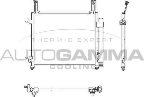 Autogamma 105071 - Конденсатор кондиционера autospares.lv