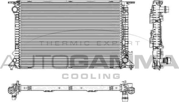 Autogamma 105159 - Радиатор, охлаждение двигателя autospares.lv