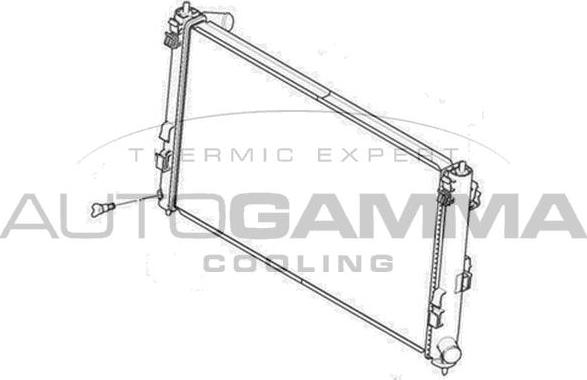 Autogamma 105174 - Радиатор, охлаждение двигателя autospares.lv