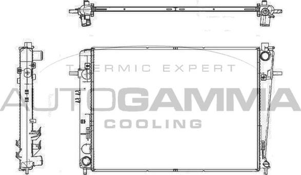 Autogamma 105395 - Радиатор, охлаждение двигателя autospares.lv