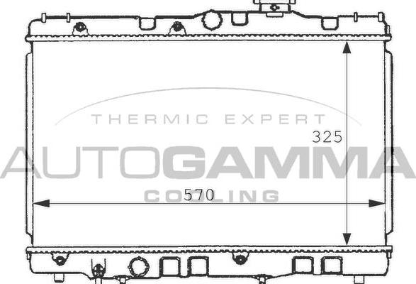 Autogamma 100997 - Радиатор, охлаждение двигателя autospares.lv