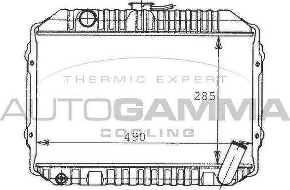 Autogamma 100437 - Радиатор, охлаждение двигателя autospares.lv