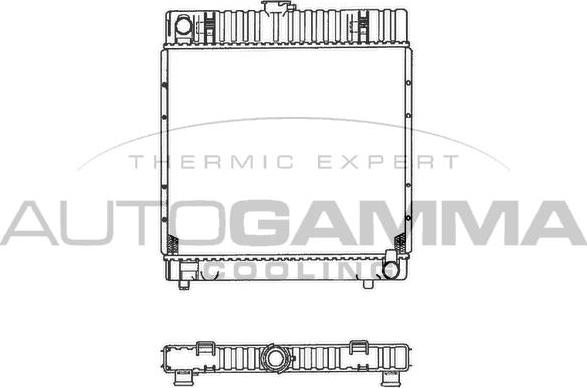 Autogamma 100527 - Радиатор, охлаждение двигателя autospares.lv