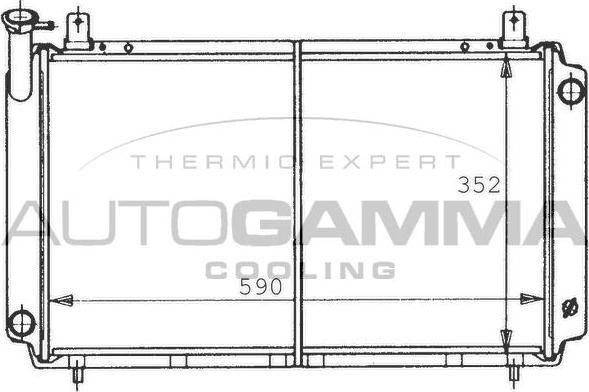 Autogamma 100645 - Радиатор, охлаждение двигателя autospares.lv