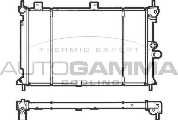 Autogamma 100669 - Радиатор, охлаждение двигателя autospares.lv