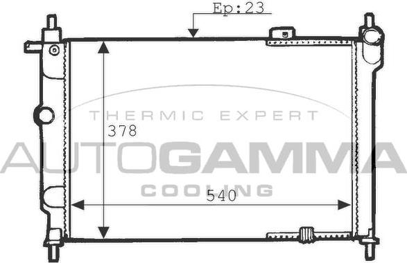 Autogamma 100666 - Радиатор, охлаждение двигателя autospares.lv