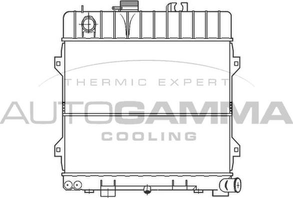 Autogamma 100092 - Радиатор, охлаждение двигателя autospares.lv