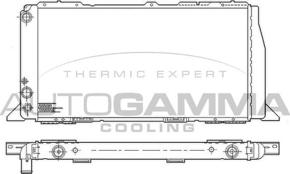 Autogamma 100045 - Радиатор, охлаждение двигателя autospares.lv