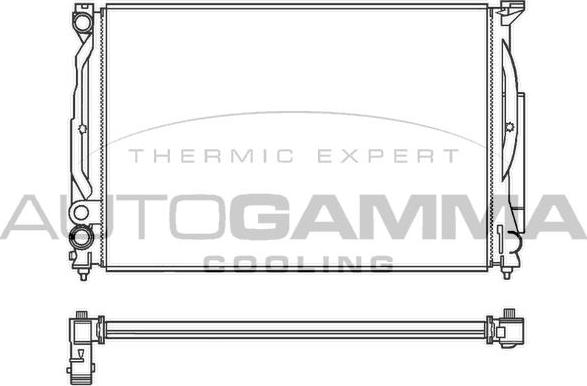 Autogamma 100061 - Радиатор, охлаждение двигателя autospares.lv