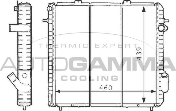 Autogamma 100895 - Радиатор, охлаждение двигателя autospares.lv