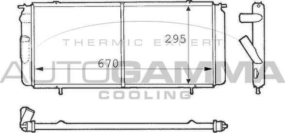 Autogamma 100867 - Радиатор, охлаждение двигателя autospares.lv