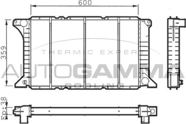 Autogamma 100394 - Радиатор, охлаждение двигателя autospares.lv