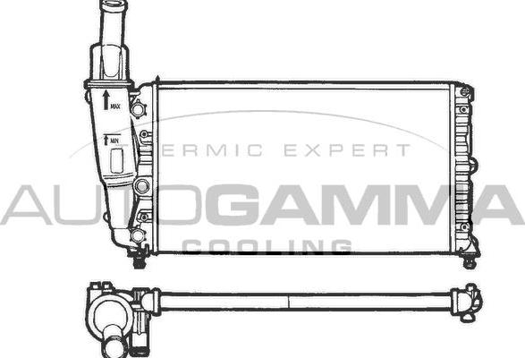 Autogamma 100292 - Радиатор, охлаждение двигателя autospares.lv