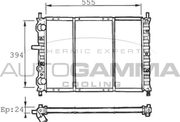 Autogamma 100262 - Радиатор, охлаждение двигателя autospares.lv