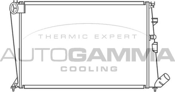 Autogamma 100201 - Радиатор, охлаждение двигателя autospares.lv