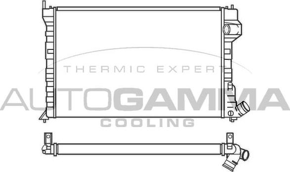 Autogamma 100221 - Радиатор, охлаждение двигателя autospares.lv