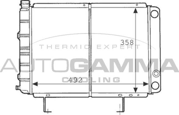 Autogamma 100796 - Радиатор, охлаждение двигателя autospares.lv