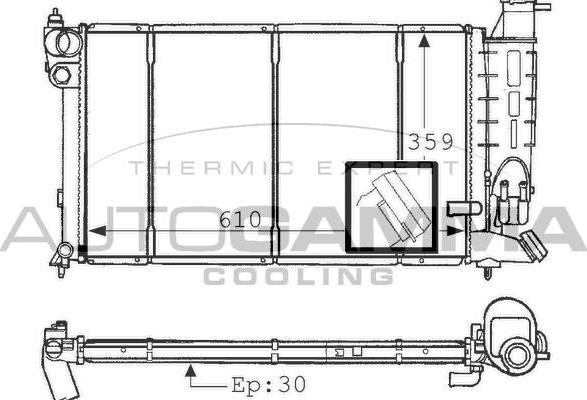 Autogamma 100754 - Радиатор, охлаждение двигателя autospares.lv